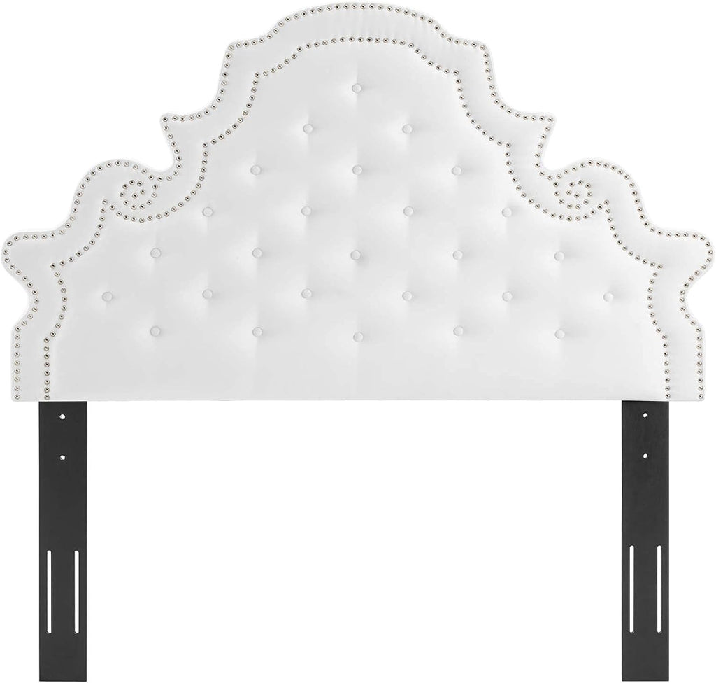 Modway Diana Tufted Performance Velvet Full/Queen Headboard in White