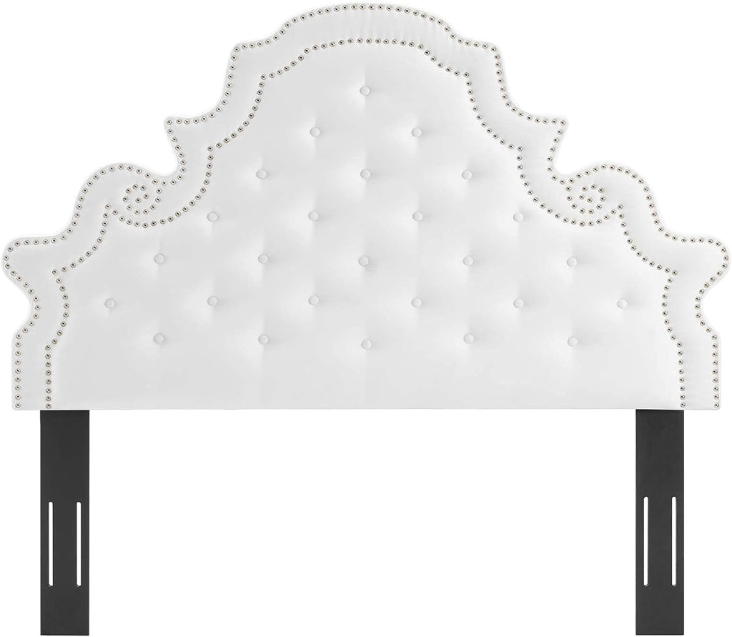 Modway Diana Tufted Performance Velvet Full/Queen Headboard in White