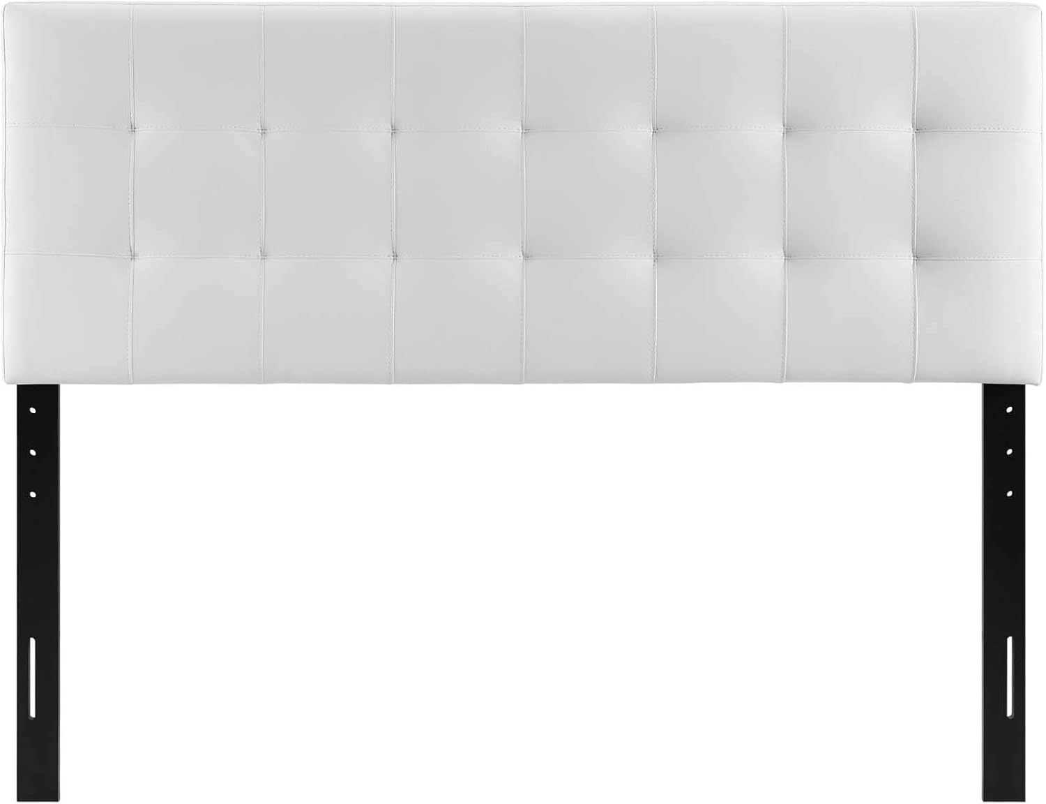 Modway Lily Tufted Faux Leather Upholstered Full Headboard in White