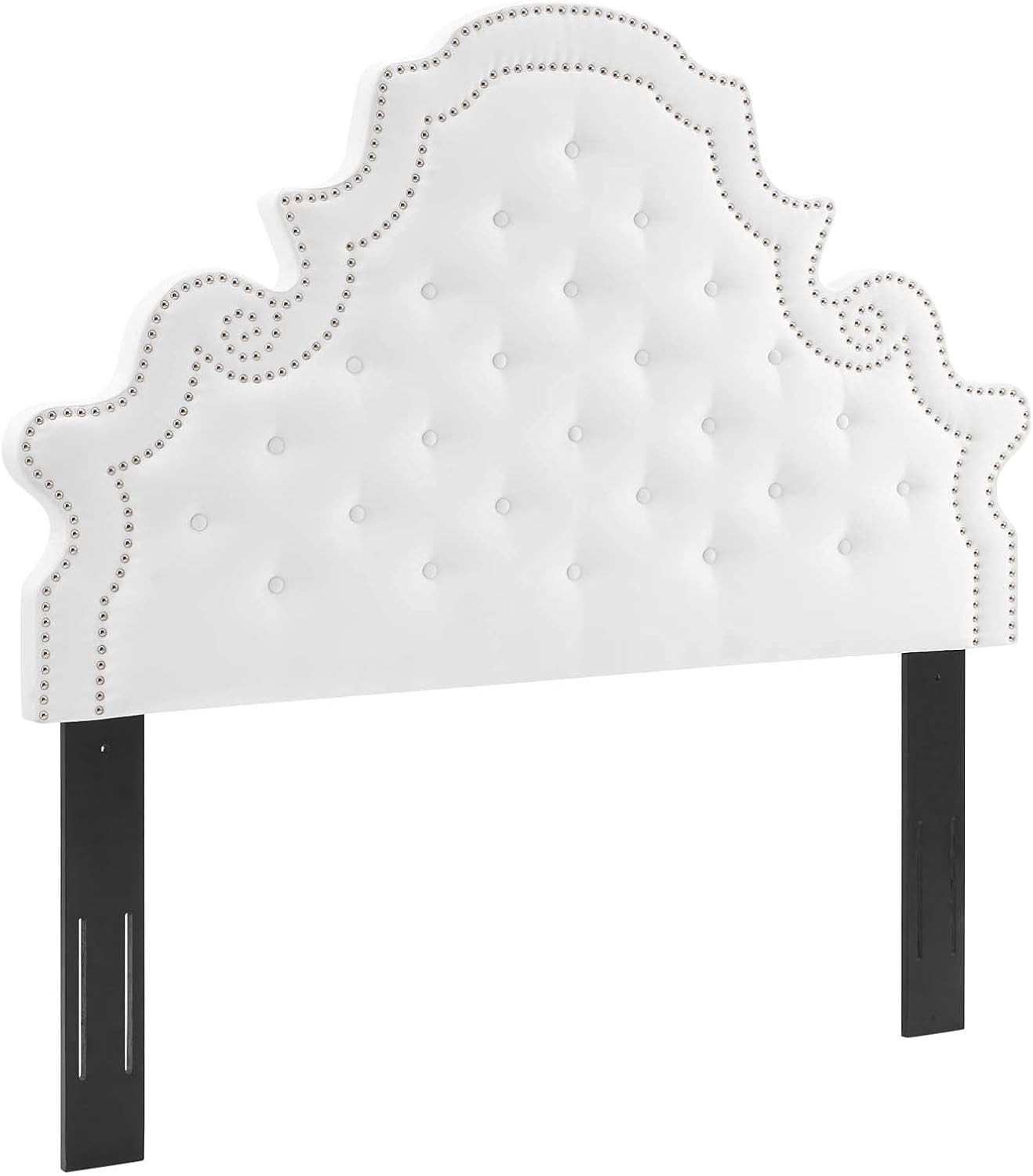 Modway Diana Tufted Performance Velvet Full/Queen Headboard in White
