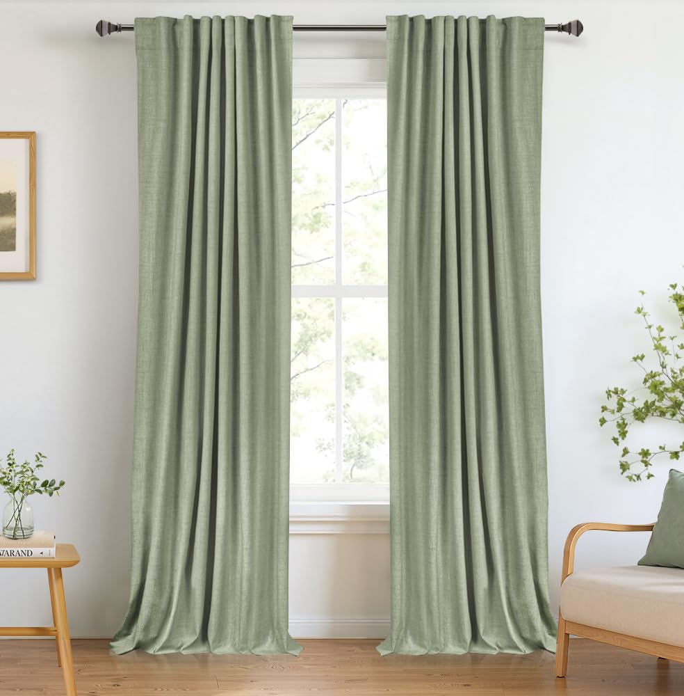 100% Blackout Shield Blackout Curtains for Bedroom 84 Inches Long, Back Tab/Rod Pocket Living Room Drapes, Thermal Insulated Blackout Curtains 2 Panels Set, 50" W x 84" L, Cream