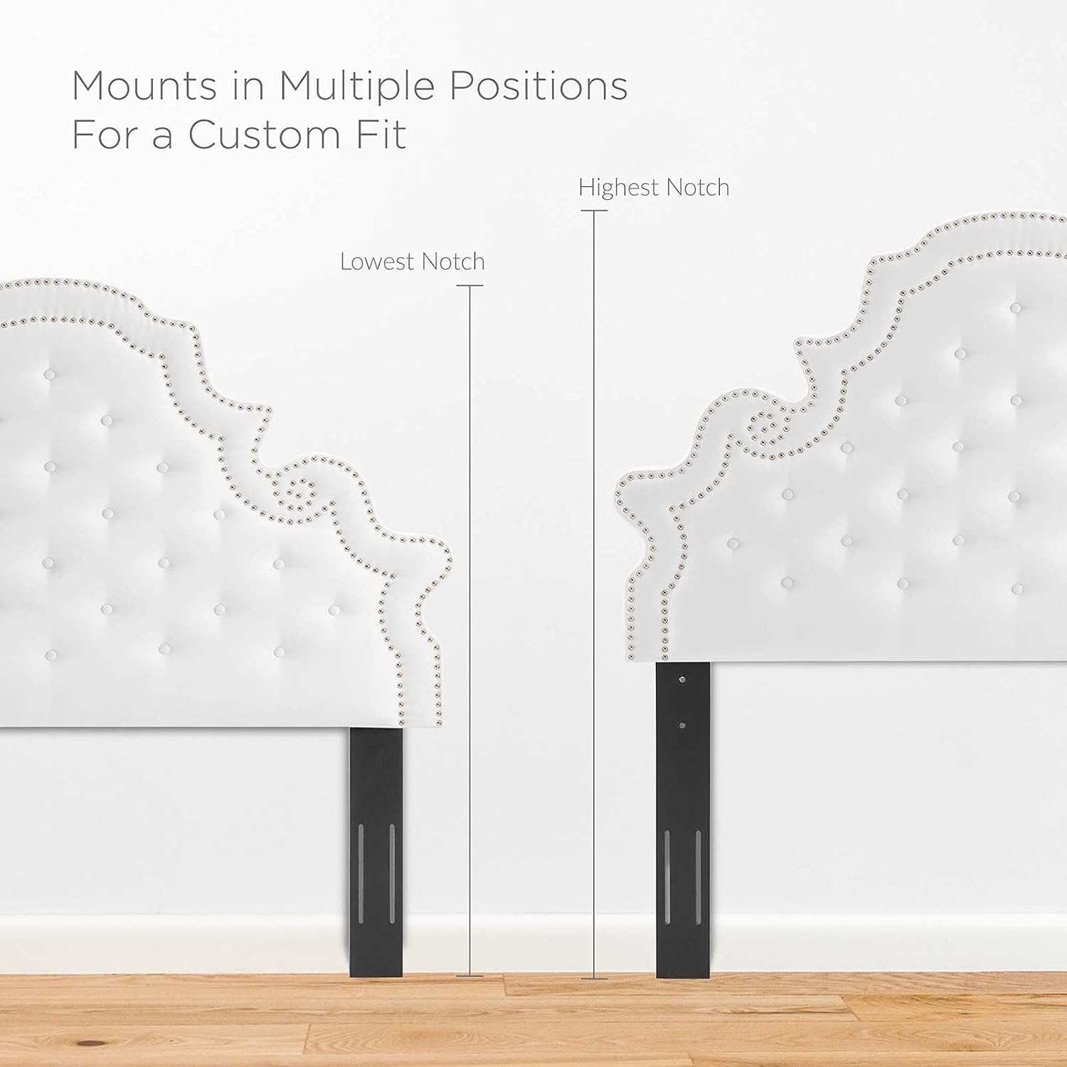 Modway Diana Tufted Performance Velvet Full/Queen Headboard in White