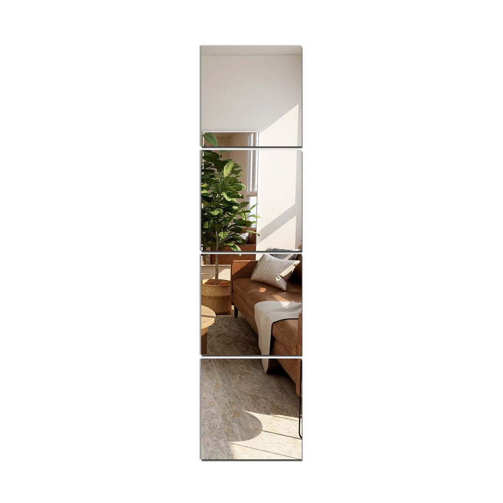 TRAHOME 32'' x 18'' Irregular Asymmetrical Wall Mirror for Living Room Bathroom Entryway, Modern Decorative Mirror Hanging