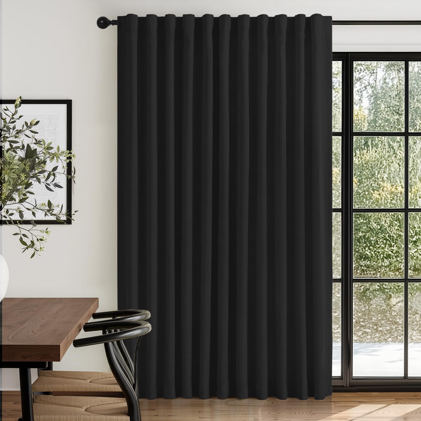 100% Blackout Shield Blackout Curtains for Bedroom 84 Inches Long, Back Tab/Rod Pocket Living Room Drapes, Thermal Insulated Blackout Curtains 2 Panels Set, 50" W x 84" L, Cream