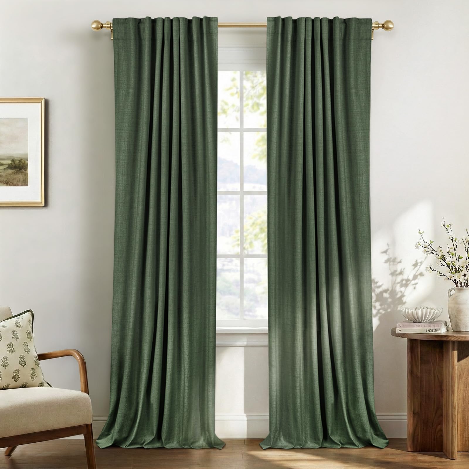 100% Blackout Shield Blackout Curtains for Bedroom 84 Inches Long, Back Tab/Rod Pocket Living Room Drapes, Thermal Insulated Blackout Curtains 2 Panels Set, 50" W x 84" L, Cream