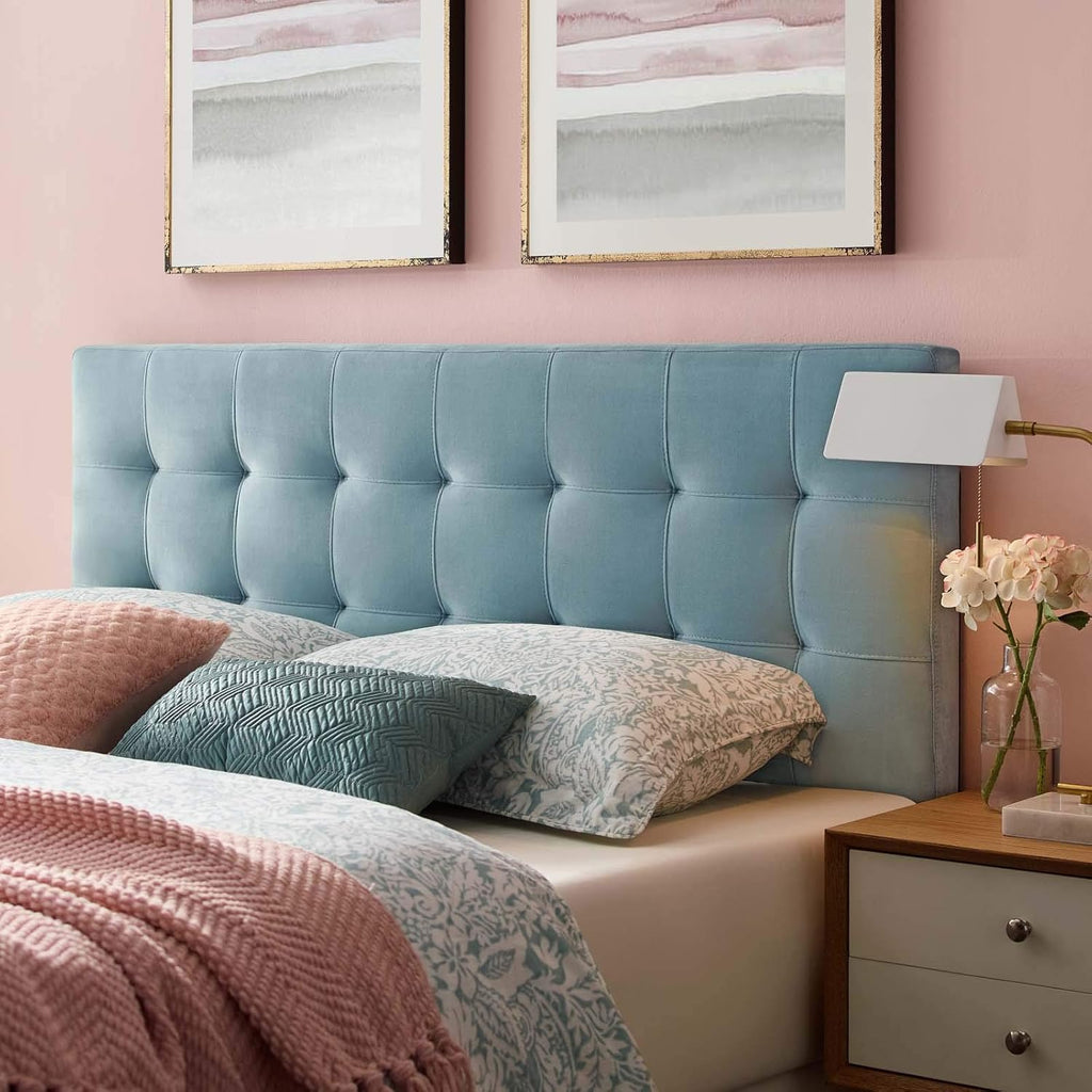 Modway Lily Biscuit Tufted Twin Performance Velvet Headboard, Pink