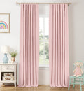 INOVADAY 100% Blackout Curtains for Bedroom, Black Out Curtains 84 Inch Long, Clip Rings Linen Blackout Drapes, Thermal Insulated Room Darkening for Living Room, 2 Panels - Beige,W50xL84
