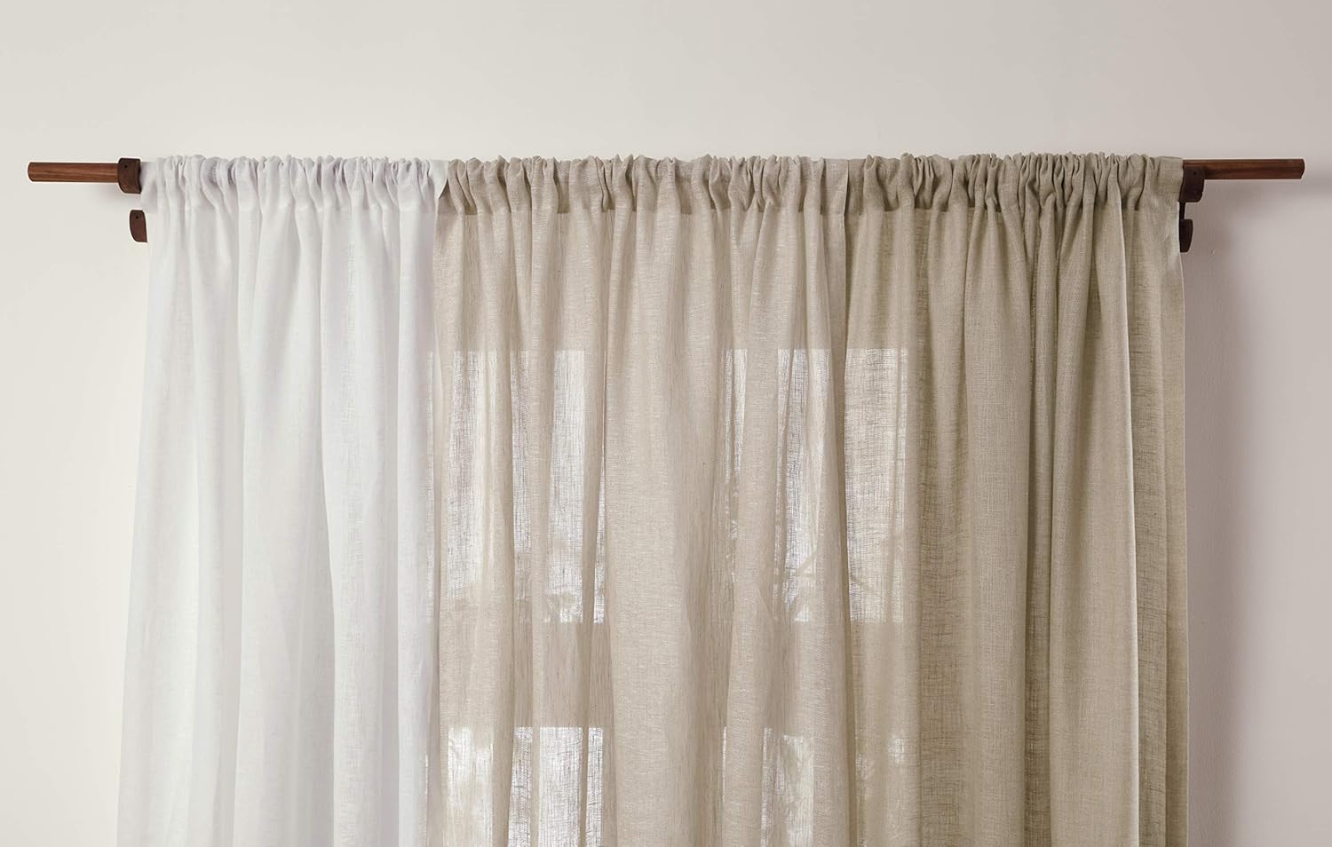 Solino Home Light Natural Linen Sheer Curtain 84 Inch - 100% Pure Linen European Flax Window Treatment Panel 52 x 84 Inch - Light Filtering Rod Pocket Curtain for Living Room, Bedroom - 1 Panel