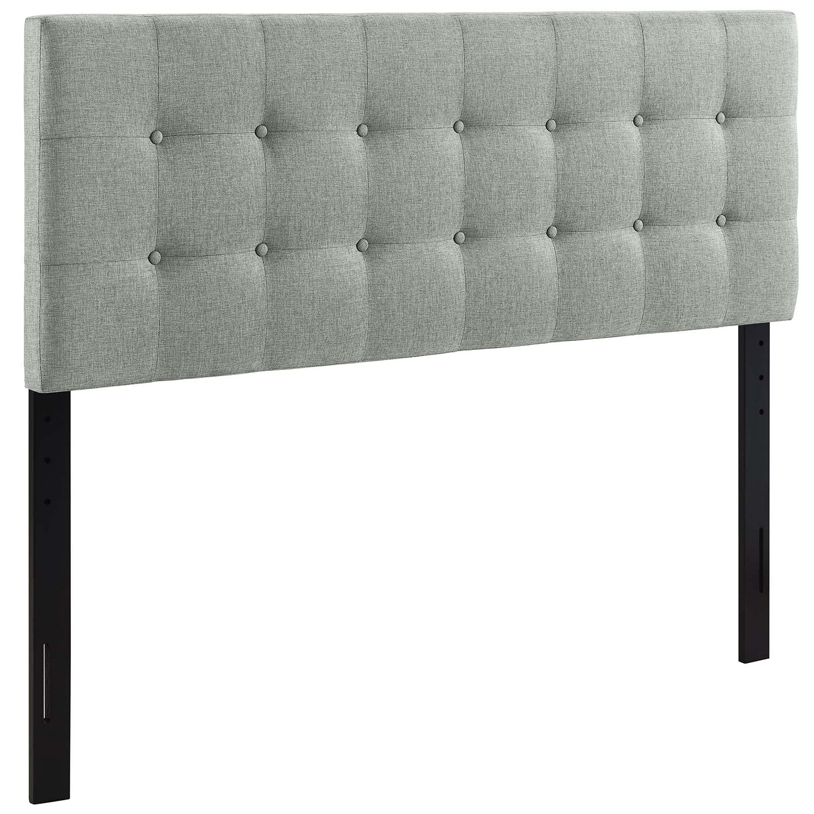 Modway Emily Tufted Button Linen Fabric Upholstered Full Headboard in Ivory